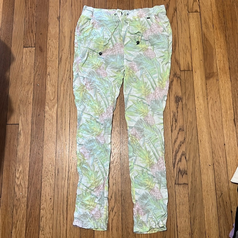 O’Neill palm print tropical trousers size small